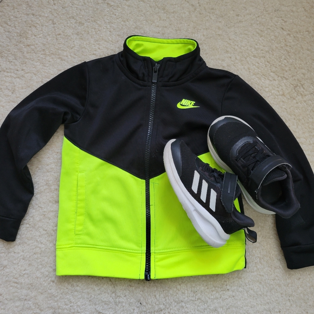 Lot of Nike light jacket and Adidas shoes
